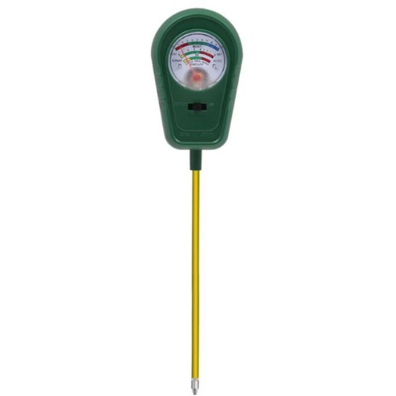 CA Kit de análisis de suelo 3 en 1: medidor de humedad, medidor de pH y medidor de fertilidad, para jardín, césped, granja, interior y exterior.