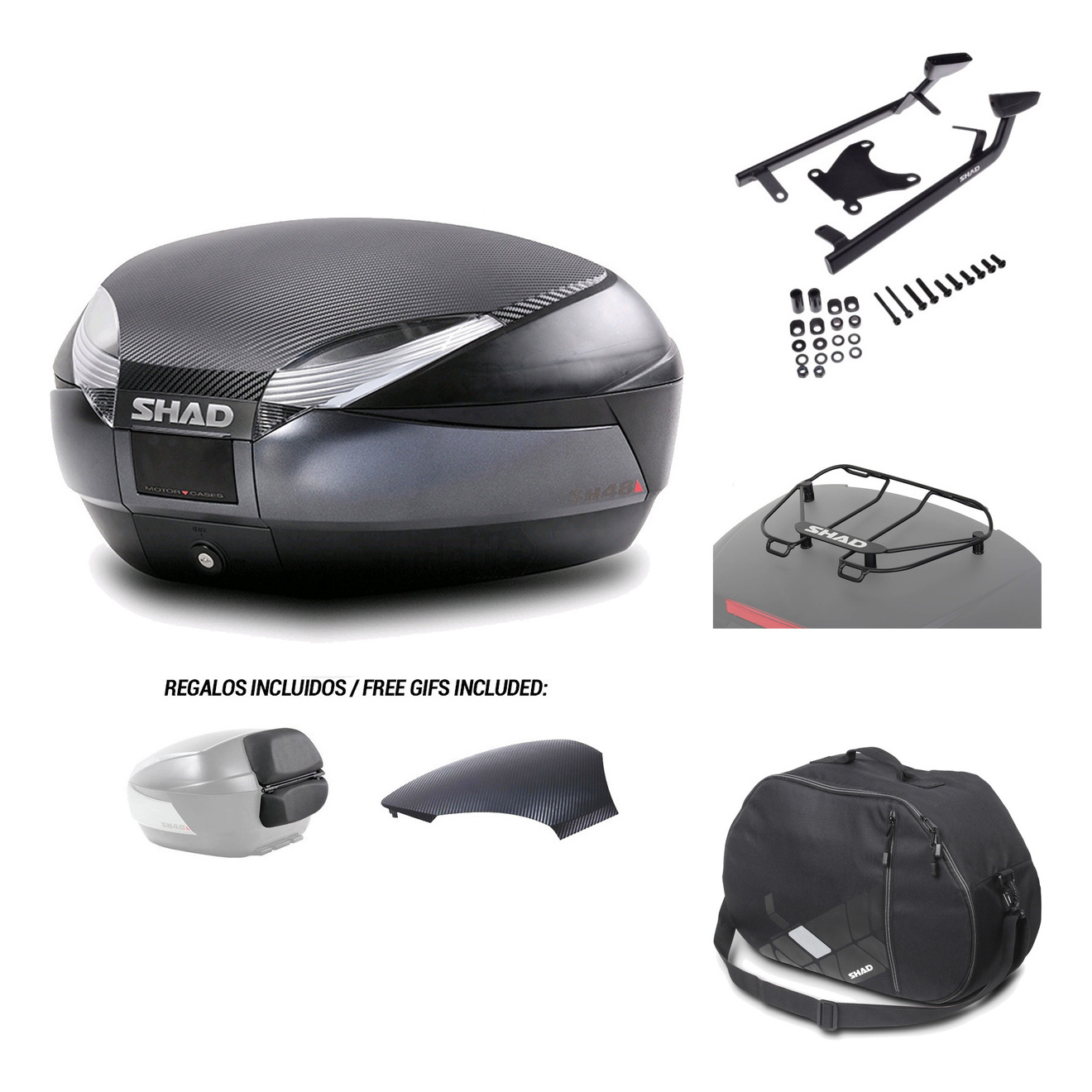 Baul Trasero + Herraje Montaje + Accesorios Sh48 KIT-181236