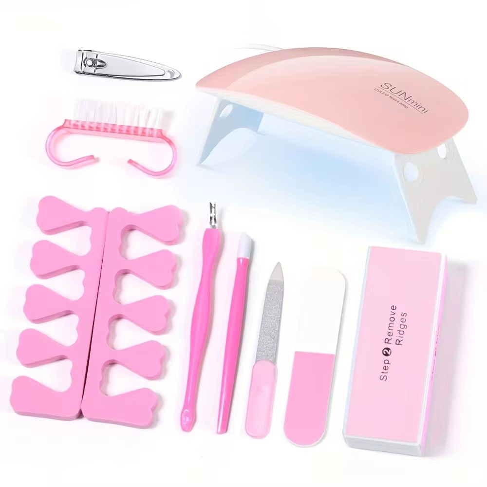 TK Kit Profesional De Esmeriladora Eléctrica USB Para Uñas Con Lámpara LED UV Para Manicura Y Secado De Gel Conjunto De Inicio Para Acrílico