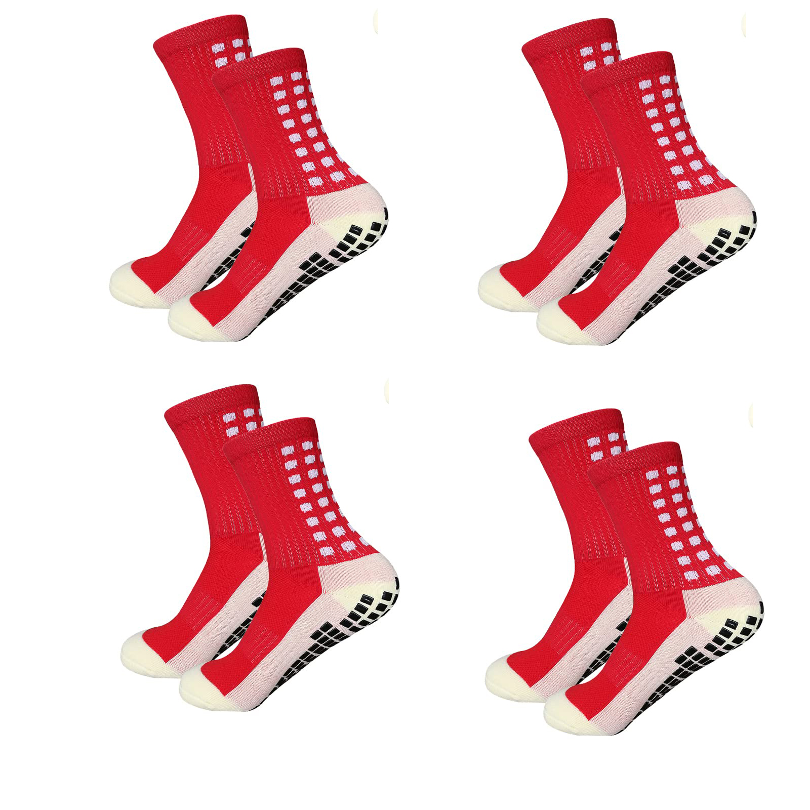 TK 4 Pares De Calcetines De Fútbol Para Hombres Antideslizantes Con Pads De Grip Para Baloncesto Y Otros Deportes Material Poliéster
