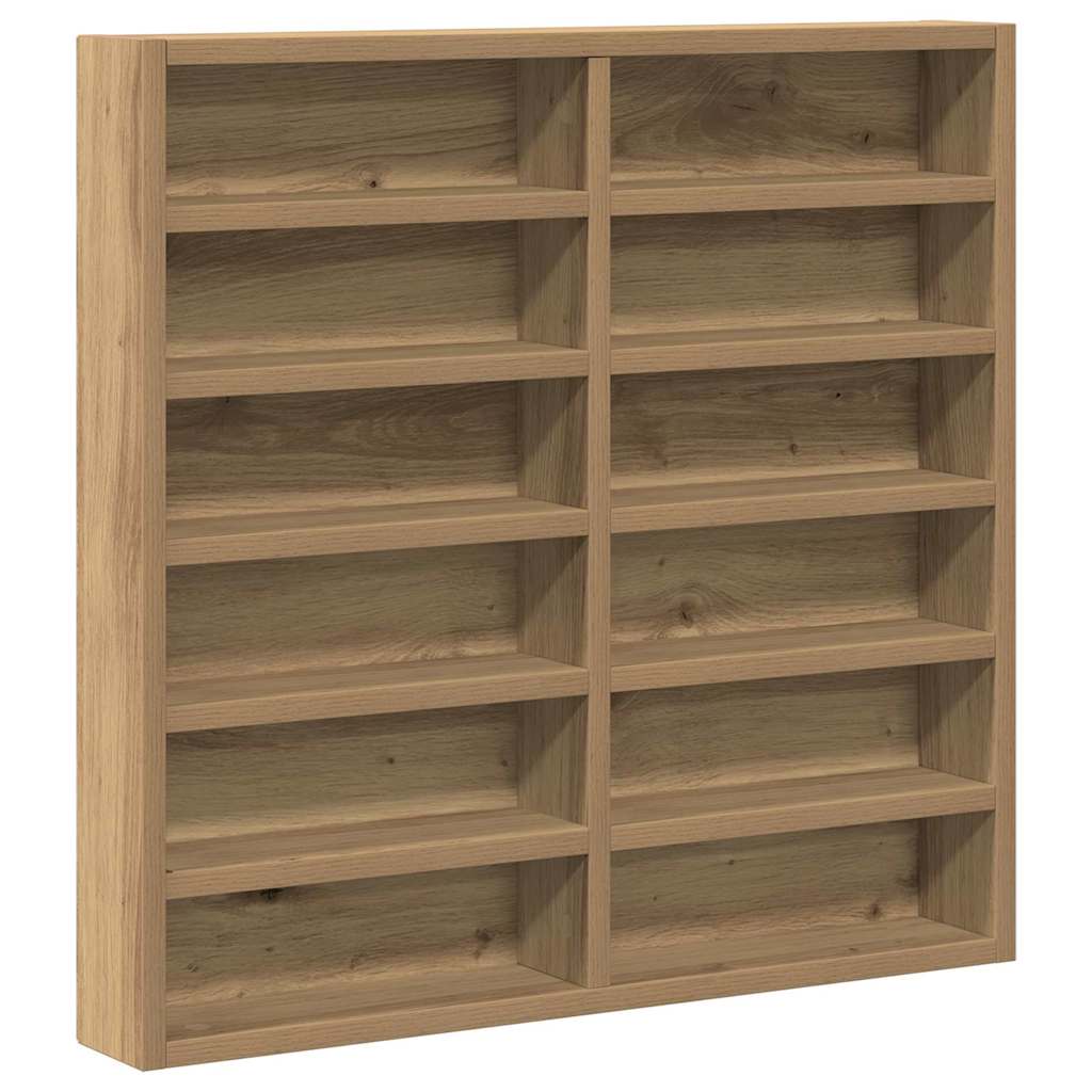 vidaXL Vitrina de madera ingeniería blanca 60x8,5x58 cm Multicolor