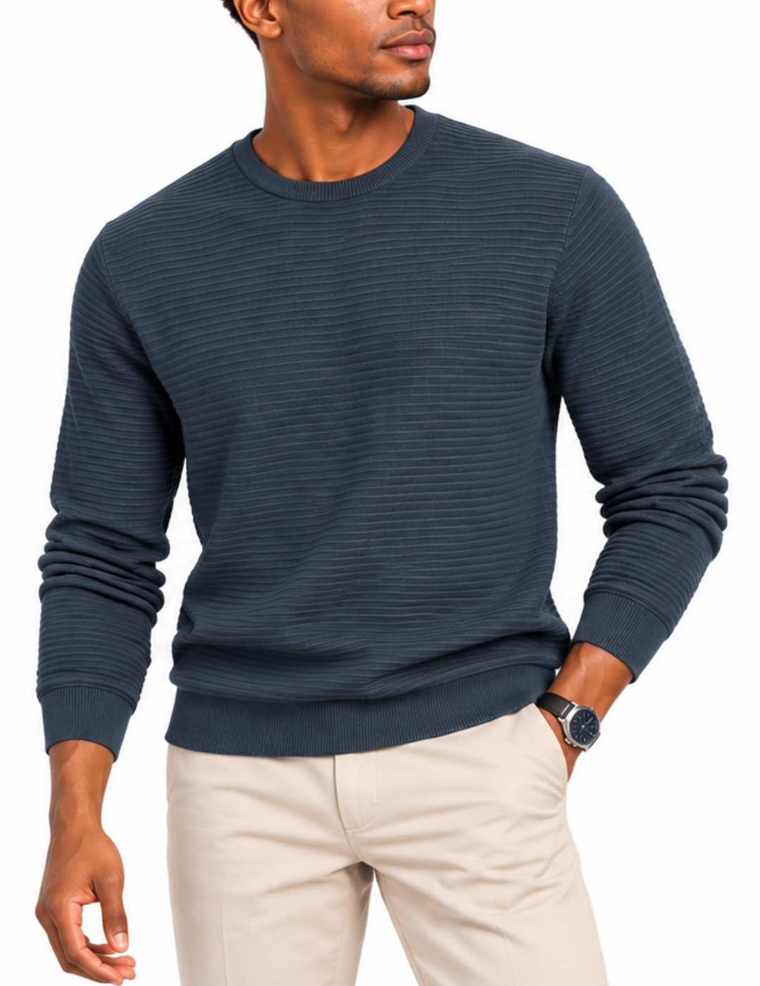 Jersey Jack&Jones Brody azul cobalto textura para hombre