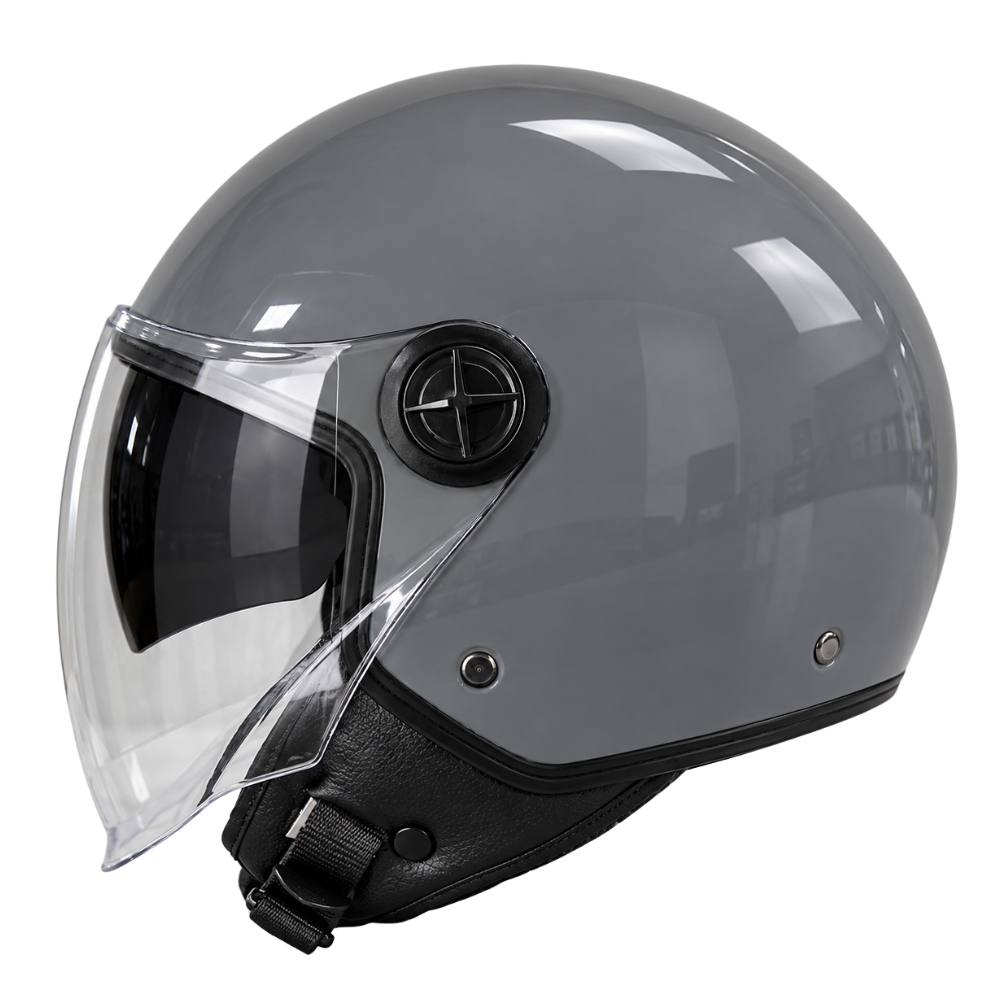 Casco Lola Moto jet solid visor solar incluido ECE 22.06, pantalla preparada para pinlock