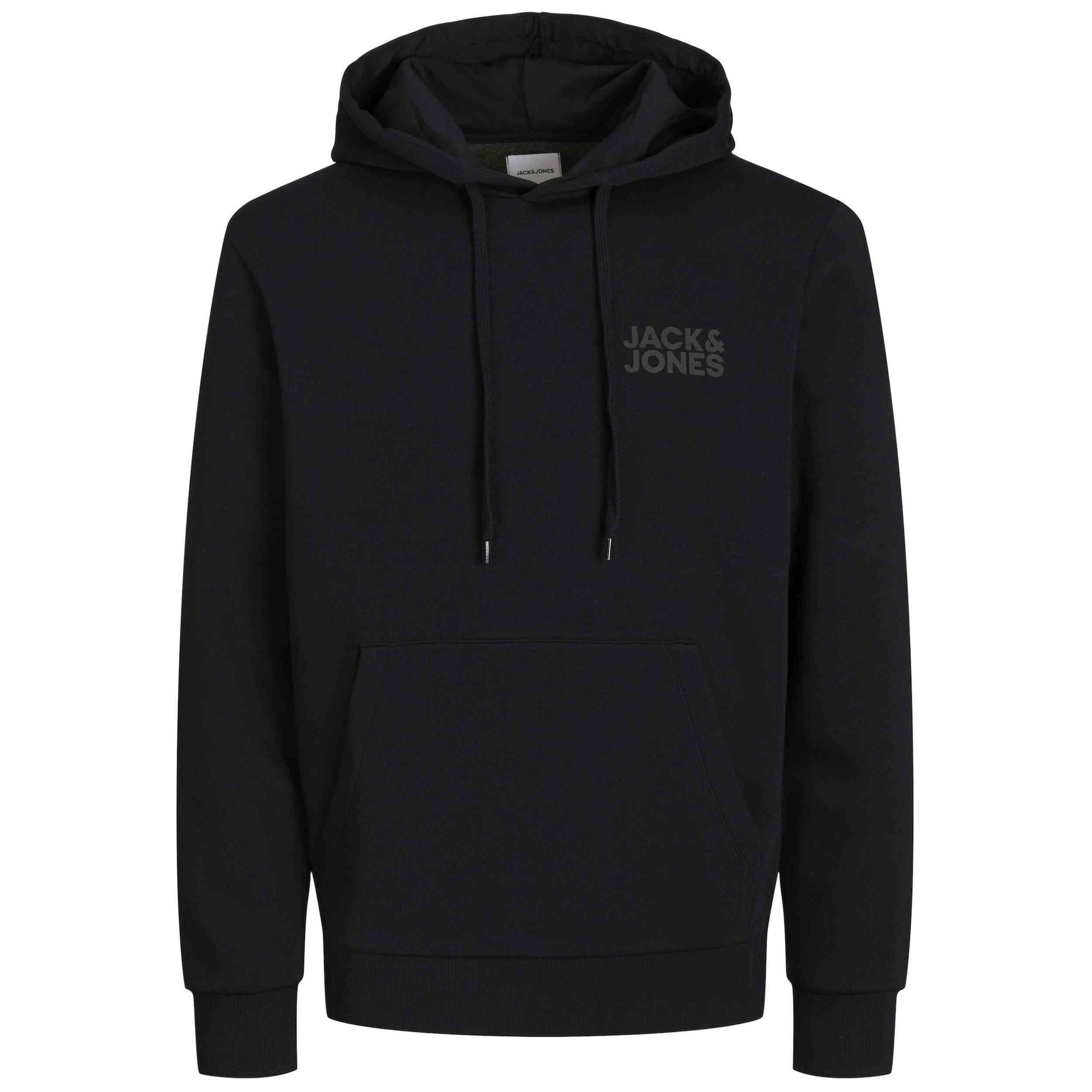 Sudadera Con Capucha Jack & Jones modelo 12152840-BLACK-SMALLPRIN para Hombre en color Negro