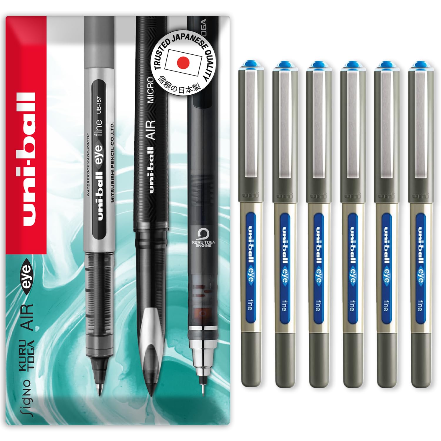Uni-ball EYE UB-157 - Bolígrafo roller (punta de 0,7 mm), color azul claro