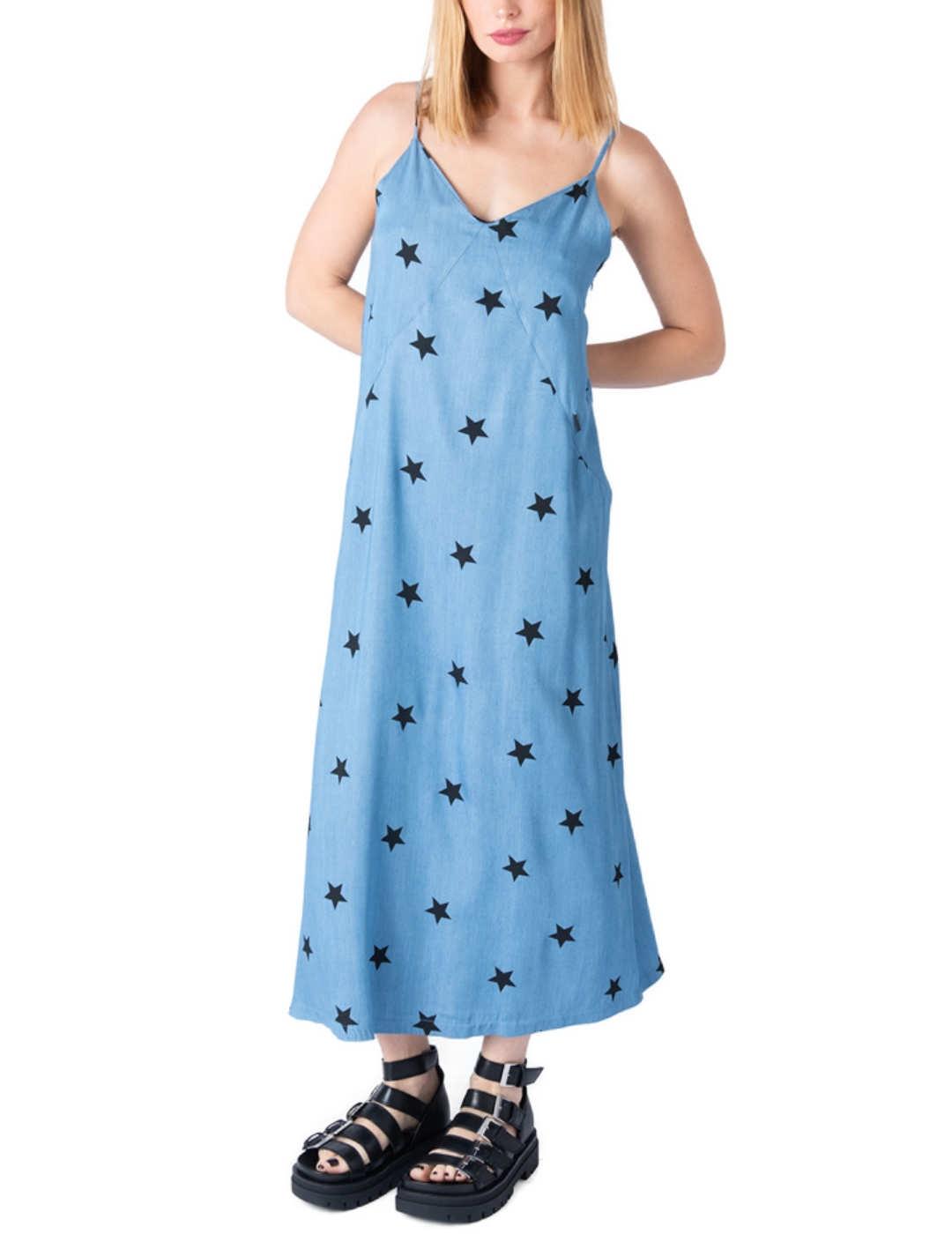 Vestido Animosa estrellas vaquero tirantes para mujer