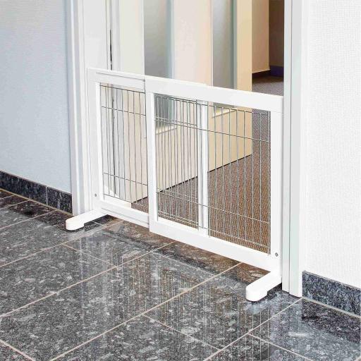 Trixie Barrera para Perros Blanca (Perros , Casetas y puertas) - 65-108x61x31 cm