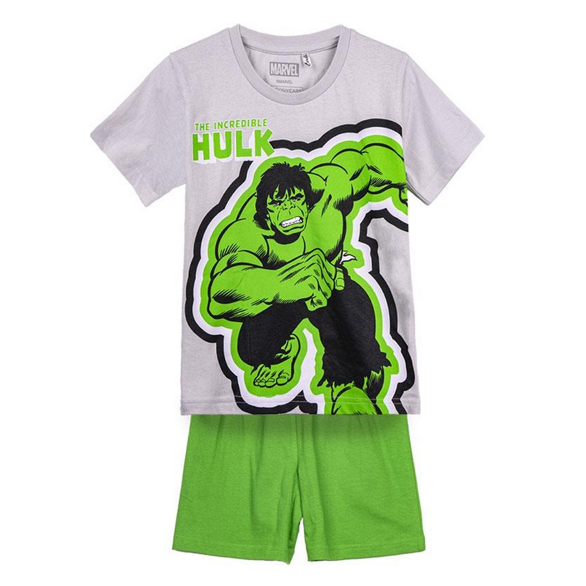 Marvel Hulk Cerdá Pijama Corto 73217 Gris Claro Niño - Cómodo y Atractivo