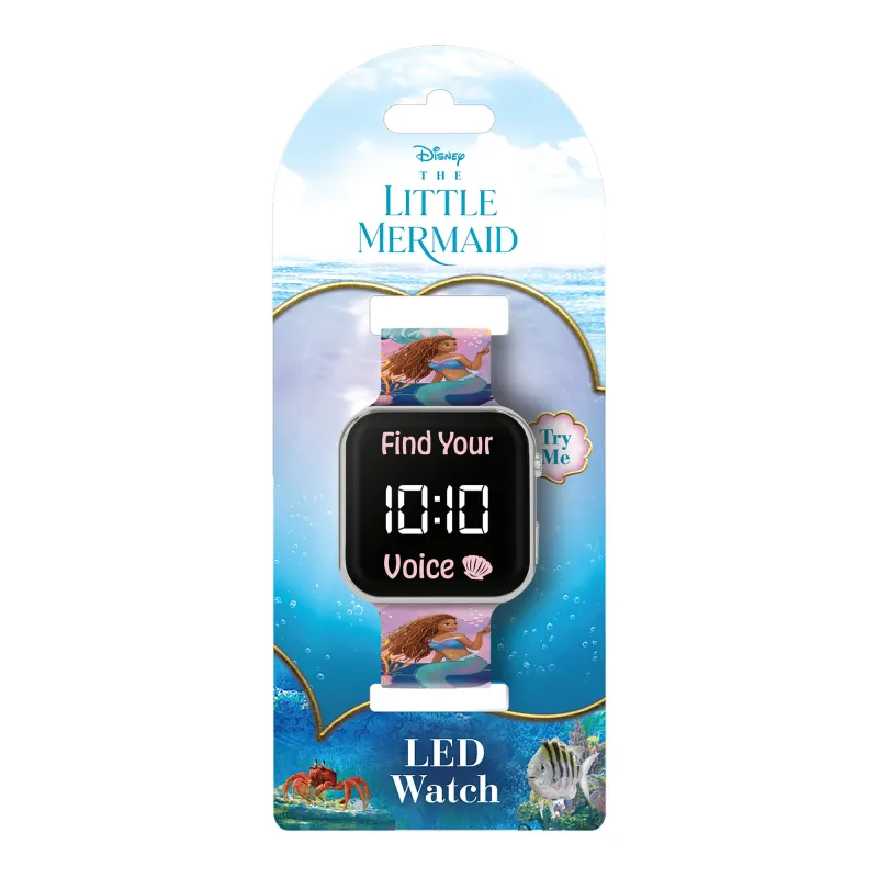 RELOJ DEPORTIVO LED LA SIRENITA DE DISNEY