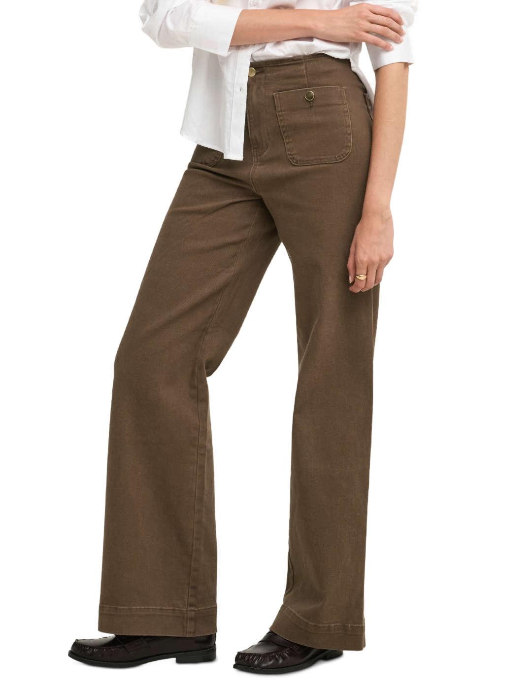 Pantalón vaquero Only Madeline marrón para mujer