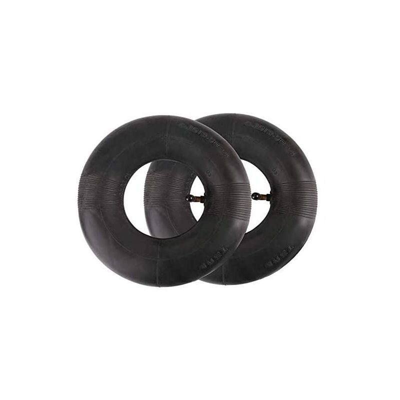 CA Paquete de 2 microcultivadores 410/350-6 con tubos neumáticos acodados 4.10/3.50-6 para maquinaria de jardinería, para carros, carros de transporte, carros de jardín y cortacéspedes.