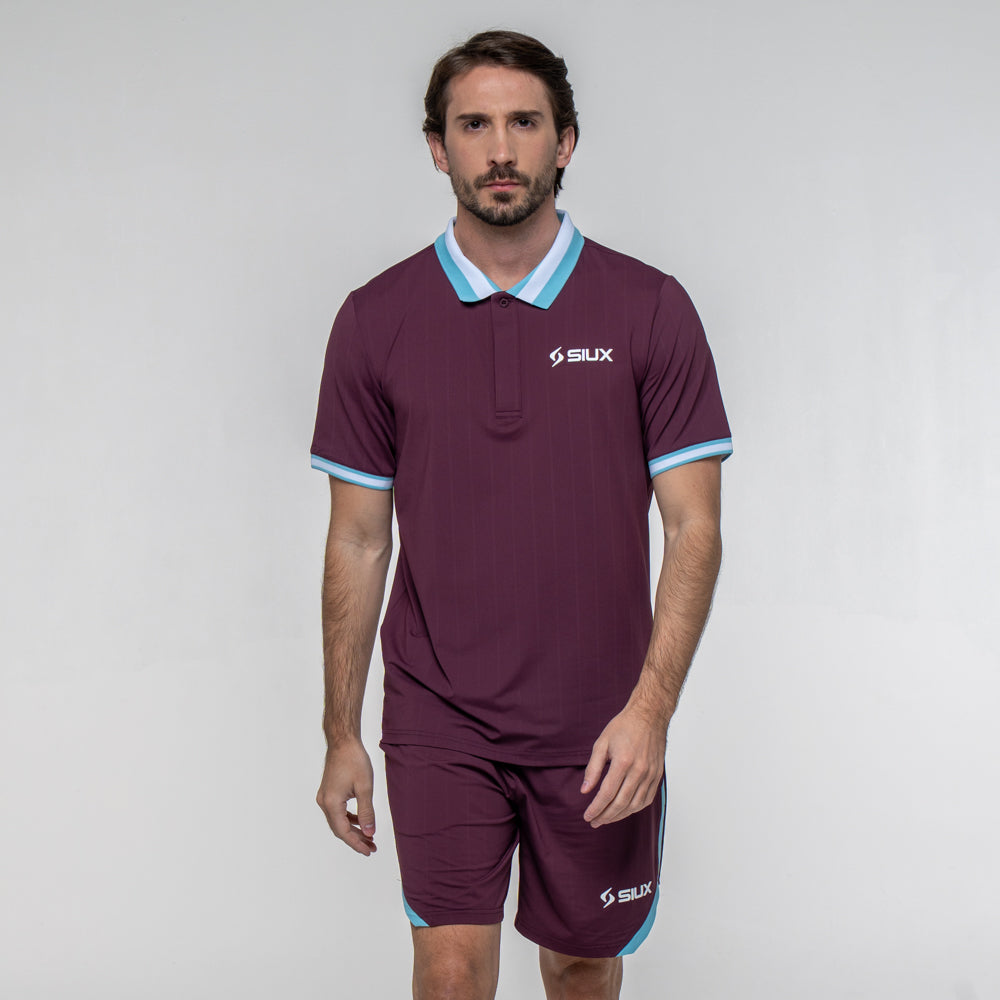 Siux - Camiseta de Pádel Burdeos Apex Hombre - Tejido Técnico Transpirable y Ligero - Ropa Deportiva para Pádel - Camiseta Técnica Deportiva - Tejido Transpirable