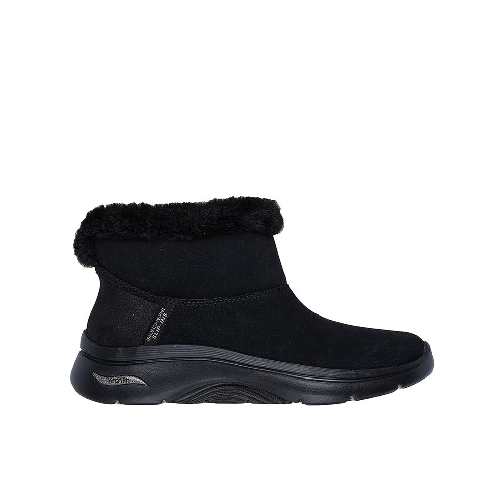 Skechers Go Walk Arch Fit 2.0 - Cozy Stride  Botines deportivos para mujer negros en ante 85620