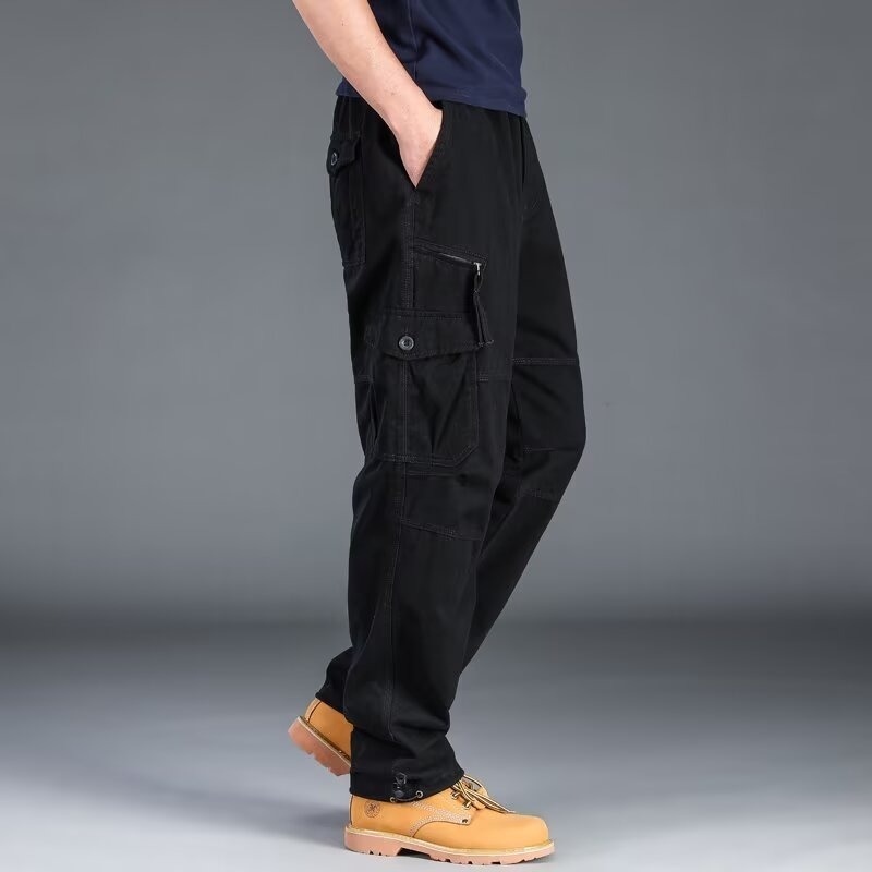 TK Pantalones De Cargo Para Hombre Moda Ajustables Y Elásticos Estilo Casual Con Many Pockets Traje De Trabajo Recto Y Ligero Para Todas Las Estaciones