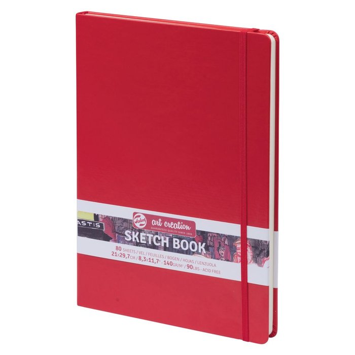 TALENS CUADERNO BOCETOS 21X30CM 140G 80 HOJAS ROJO BLOC TAC 2x21x29 Cms.