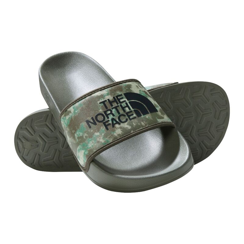 Chanchas Verdes The North Face Base Camp III Military Olive Stippled Camo Print Cómodas y Ligeras