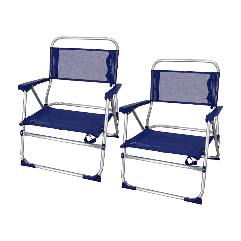 Life Basics Silla de Playa Plegable con Apoyabrazos, Silla Exterior Ligera y Portátil, Tejido Transpirable, Resistente y Fácil de Transportar, para Playa, Jardín, Terraza, Camping y Pesca, 51 x 55 x 66 cm