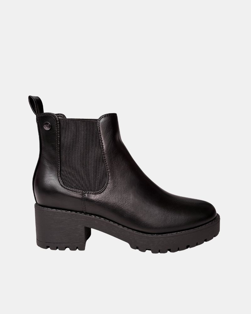 XTI 120719 Botines Bajos Mujer Negro
