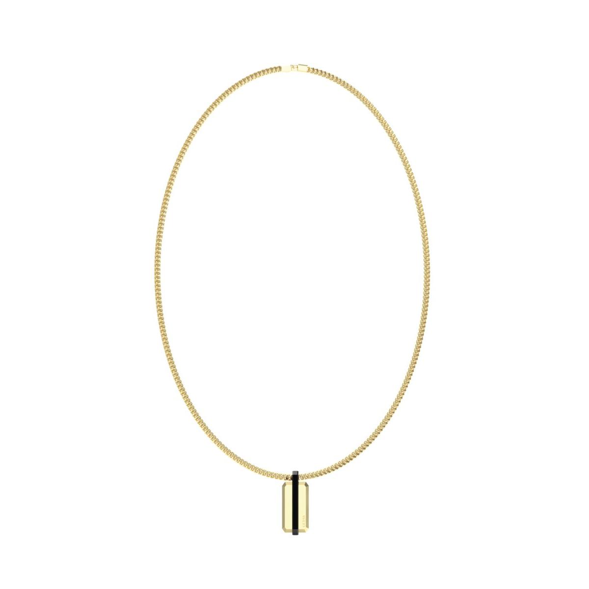 Guess Collar Hombre Guess Noir De Acero Dorado Jumn05108jwygt-u