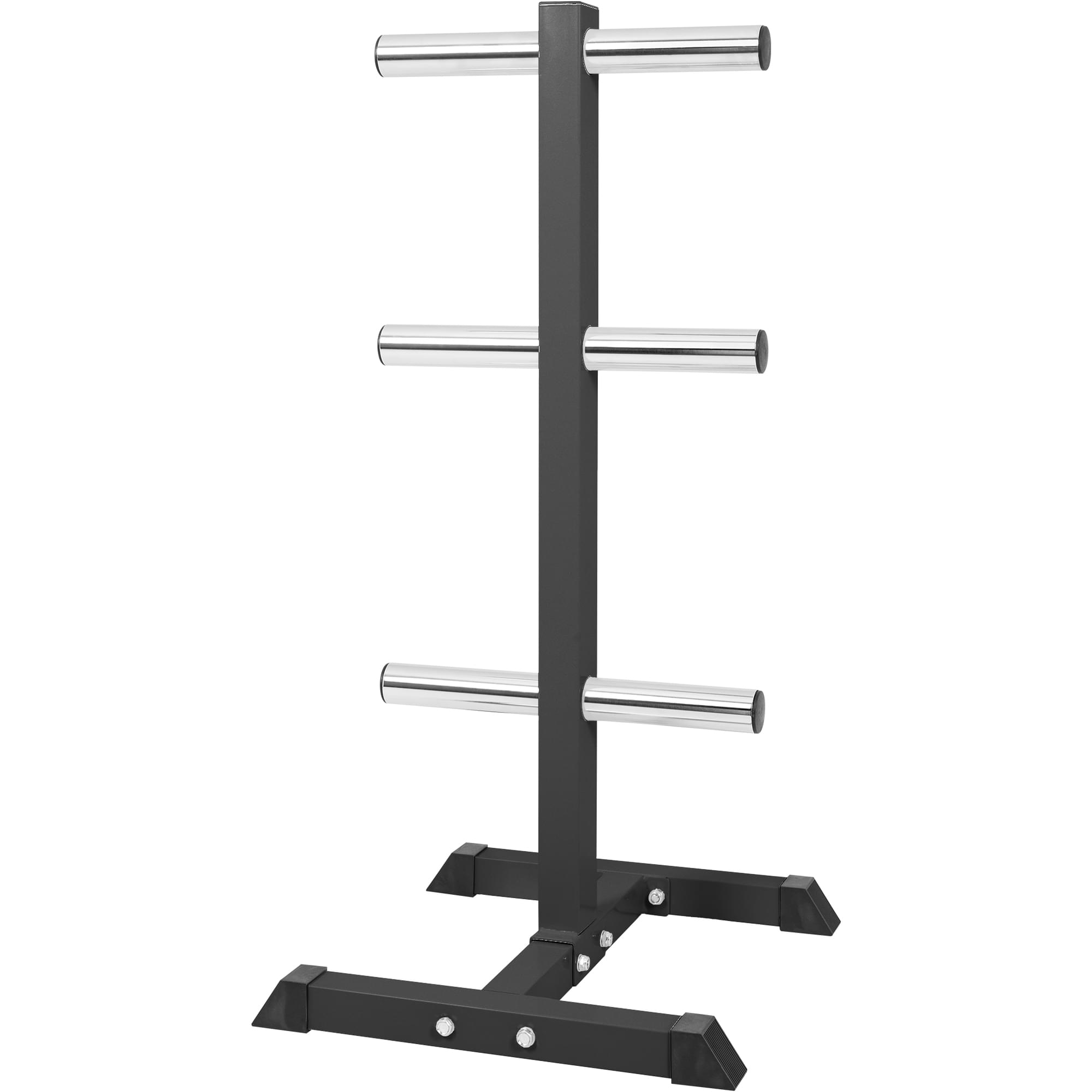 Gorilla Sports Rack para discos de pesas olímpicos 3 ramas - Negro