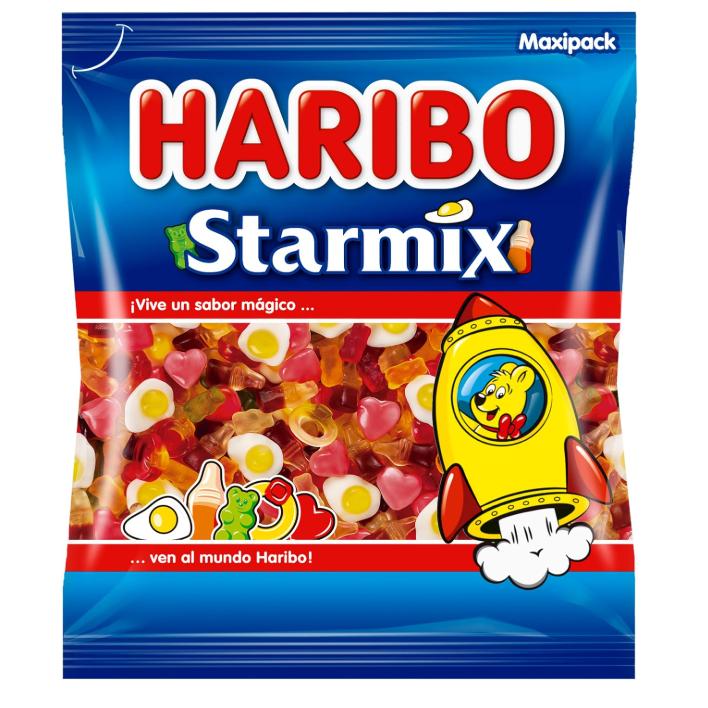 HARIBO MAXIPACK STARMIX 1KG Es el surtido de caramelos de goma con diferentes texturas y sabores. ¡Disfruta con las divertidas opciones para toda la familia! Sabor de Haribo TOP original calidad de confianza