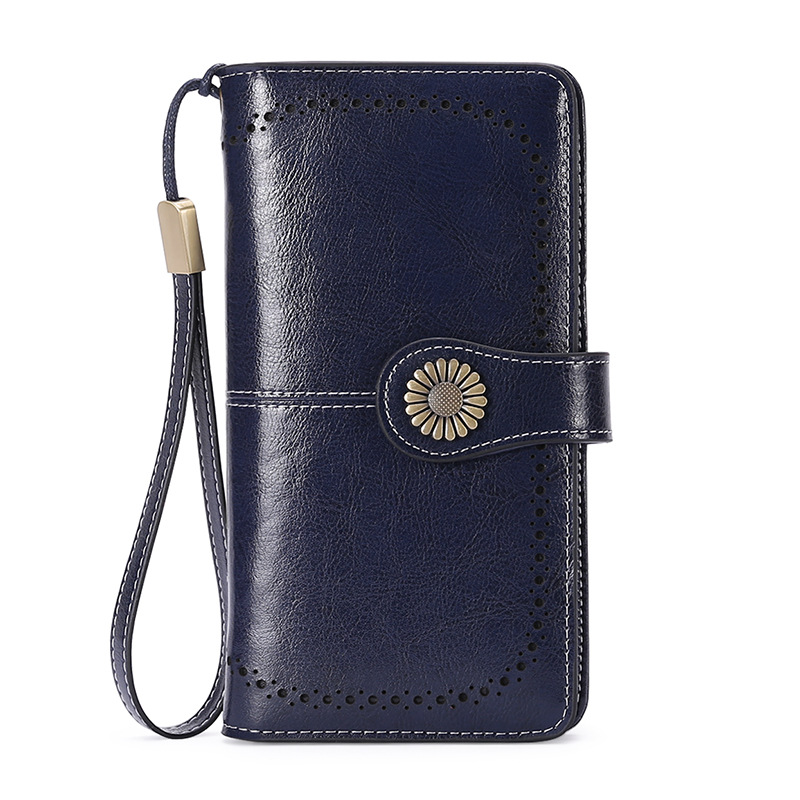 Billeteras de cuero para mujer, tarjetero de crédito con bloqueo RFID, pulsera de gran capacidad | with RFID Blocking, Large Capacity, Wristlet, with RFID Blocking, Large Capacity, Wristlet