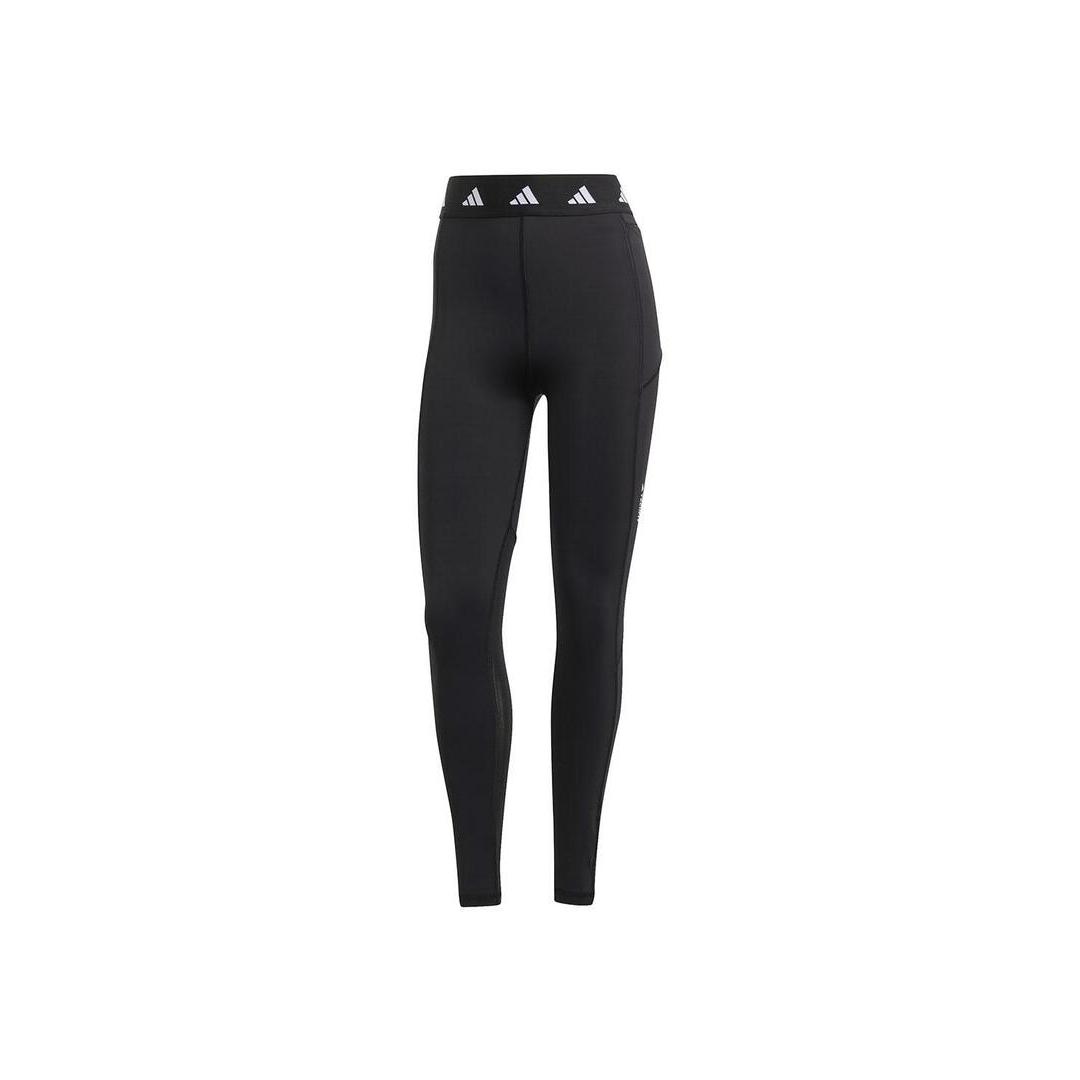 Adidas Malla Deportiva Mujer Ajuste Ceñido Negra Talle Alto