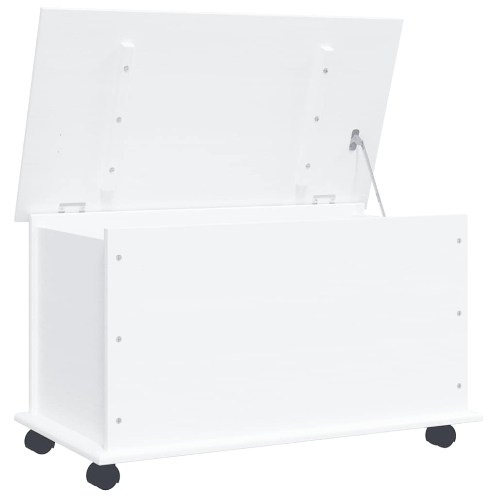 vidaXL Baúl de almacenaje con ruedas ALTA madera maciza 73x39,5x43 cm