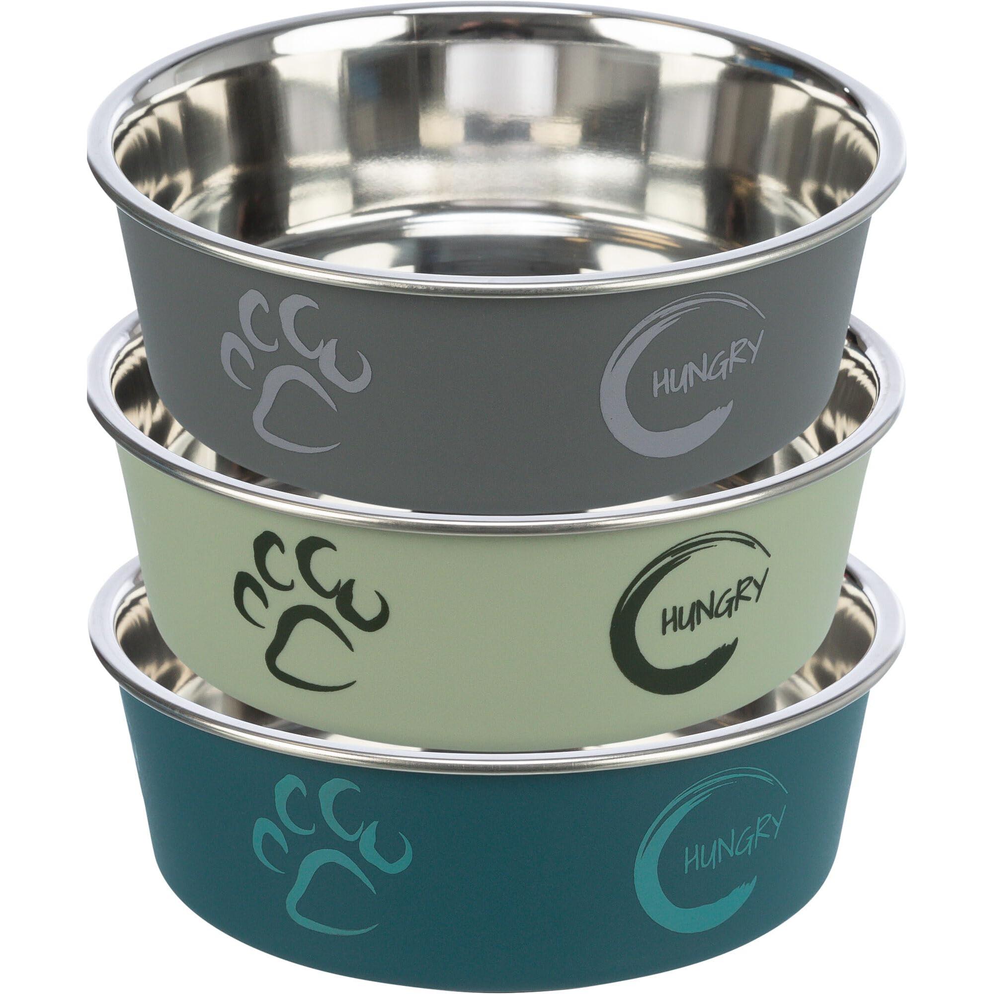 TRIXIE Comedero Acero Inox. Recub. Plástico.0.3 l.ø12 cm