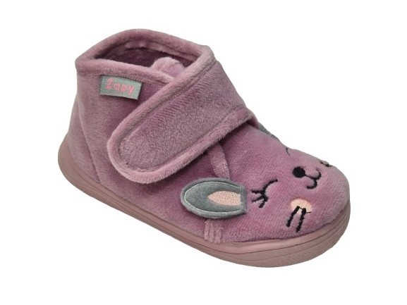Zapy - Zapatillas de casa barefoot para niñas modelo AM313744, cómodas y respetuosas con el desarrollo natural del pie, color malva