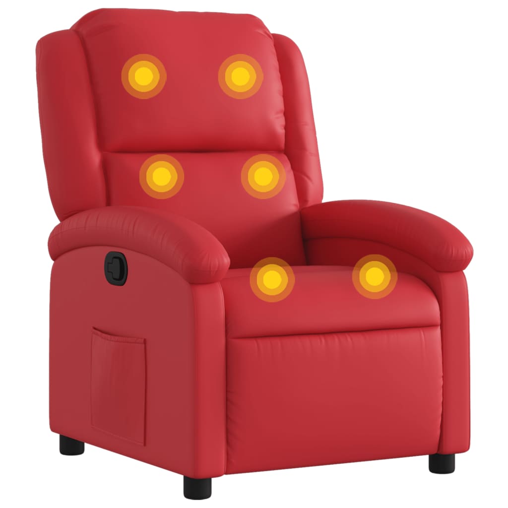 Vidaxl Sillón de Masaje Reclinable Cuero Sintético Negro