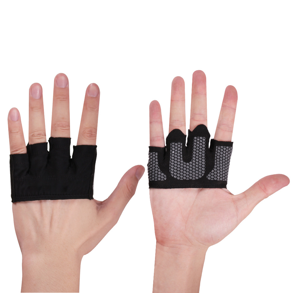 TK Guantes De Fitness Antideslizantes De Cuatro Dedos Para Levantamiento De Pesas Y Entrenamiento De Resistencia De Silicona Grueso