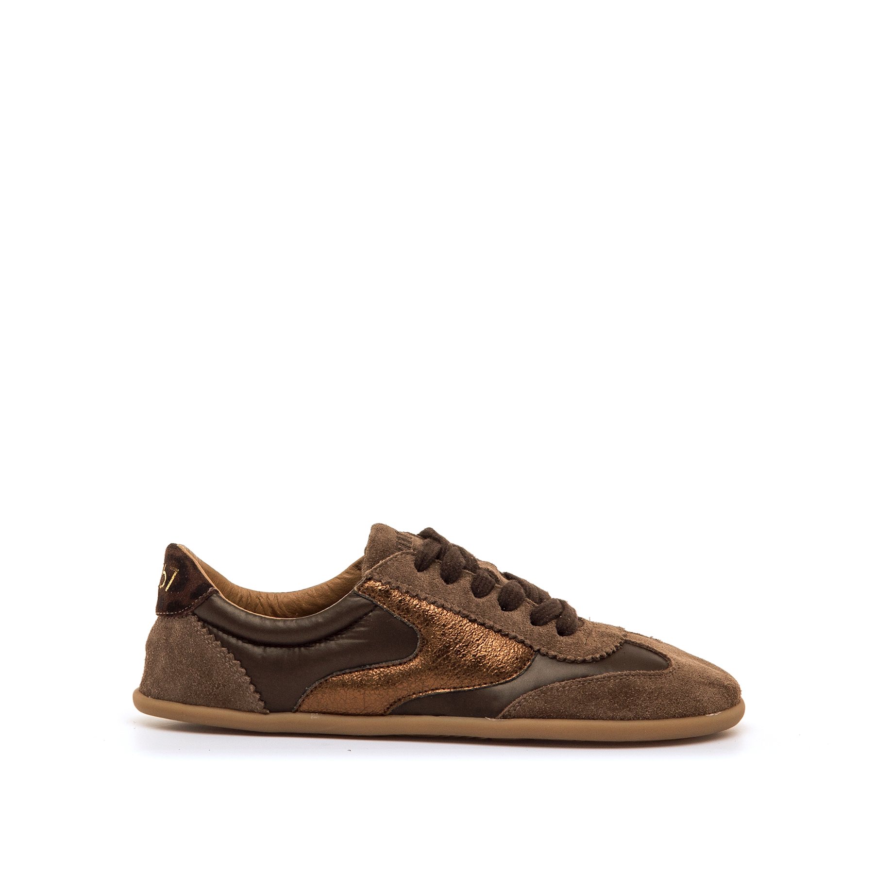 Mustang-MTNG zapatos planos barefoot mujer free mia marron con cierre cordones y tipo de puntera redonda