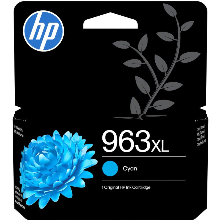 Hp original 963xl cyan high capacity ink cartridge
