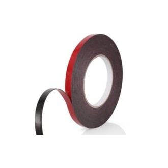 CA Cinta adhesiva de doble cara extrafuerte Sollbry, 1 rollo (10 mm x 10 m), espuma de PE negra, película roja, impermeable y resistente a altas temperaturas, ideal para fijar en el coche, el hogar y la oficina.