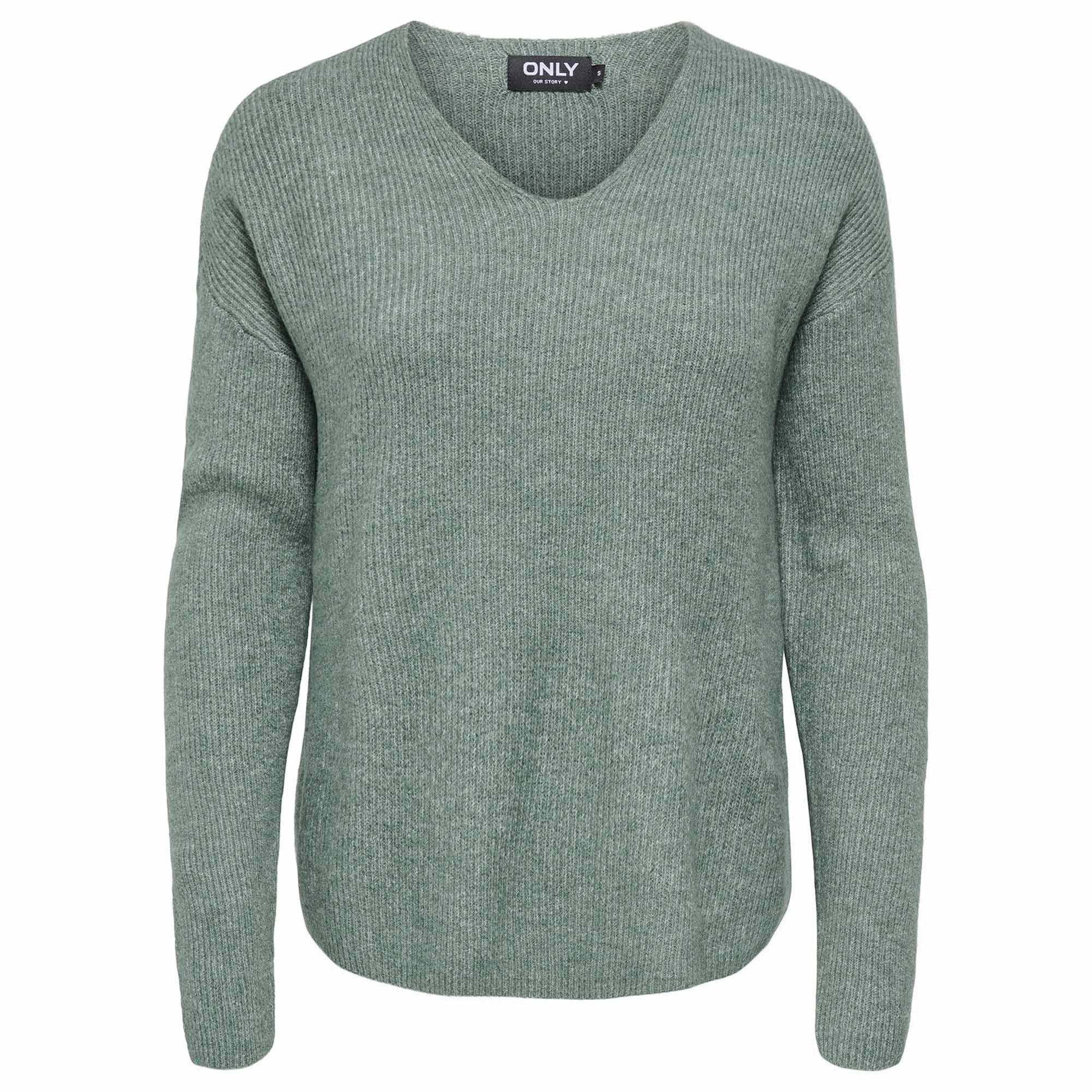 ONLY Jersey de punto para mujer - JERSEY ONLCAMILLA CON CUELLO EN V, cuello en V, liso ONLCAMILLA V-NECK PULLOVER