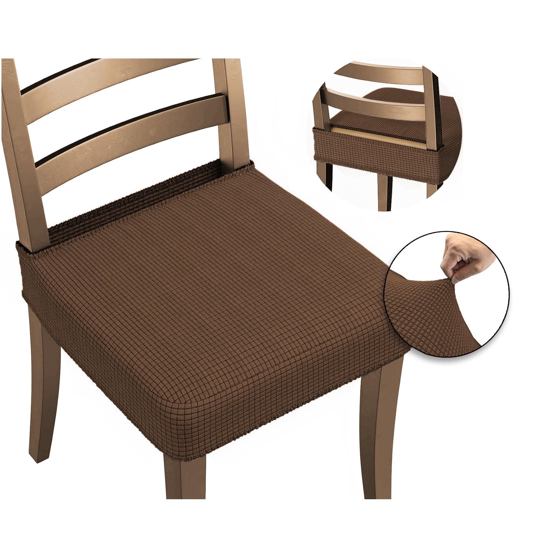 Pack Funda de Silla ajustable modelo KYOTO de VALENTIA HOME, Elástica, Desmontable y Lavable – Pack de 2, 4, 6. Variedad de colores. Perfectas para Comedor y Cocina