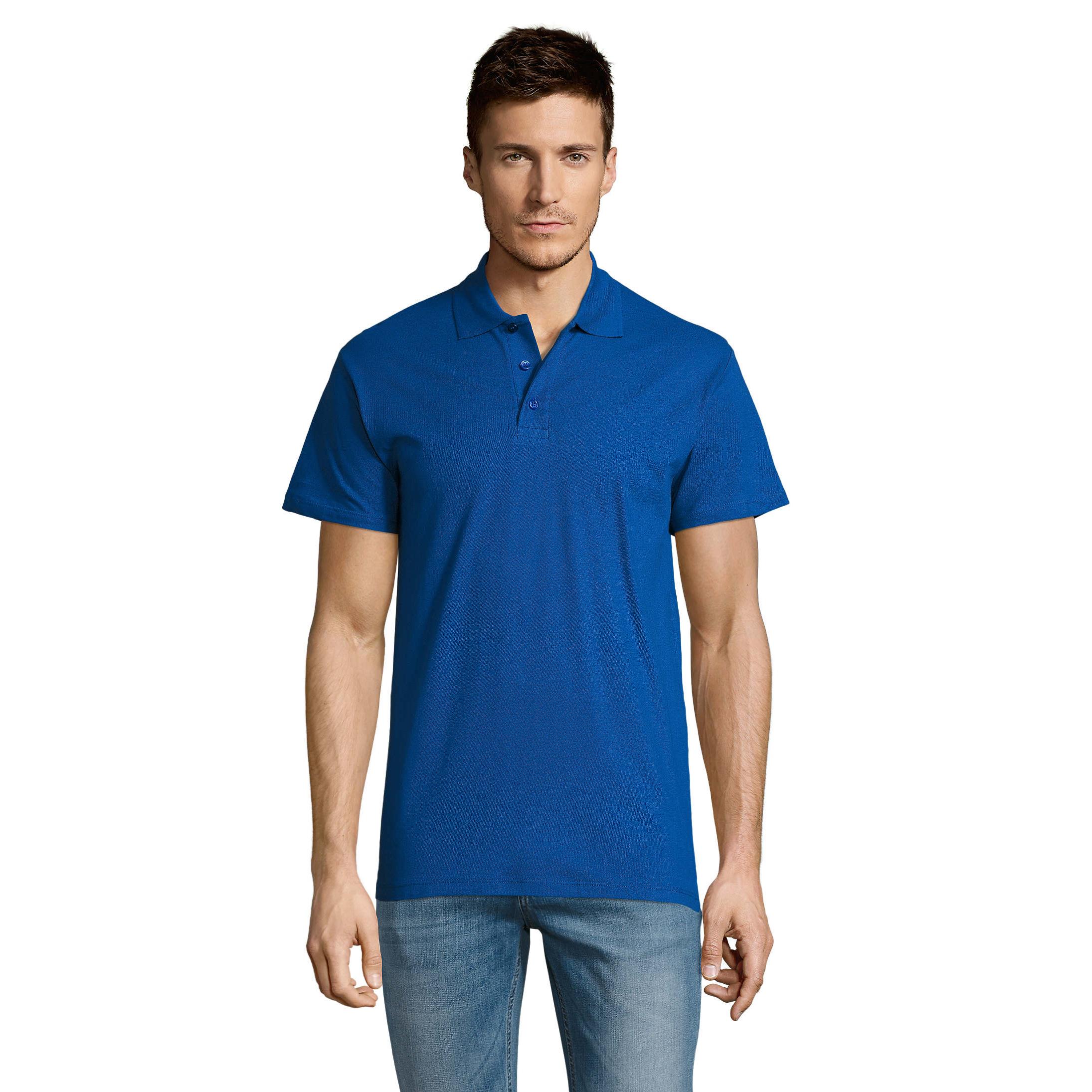 Polo para hombre Marnaula de manga corta con cuello acanalado de 3 botones - Algodón peinado