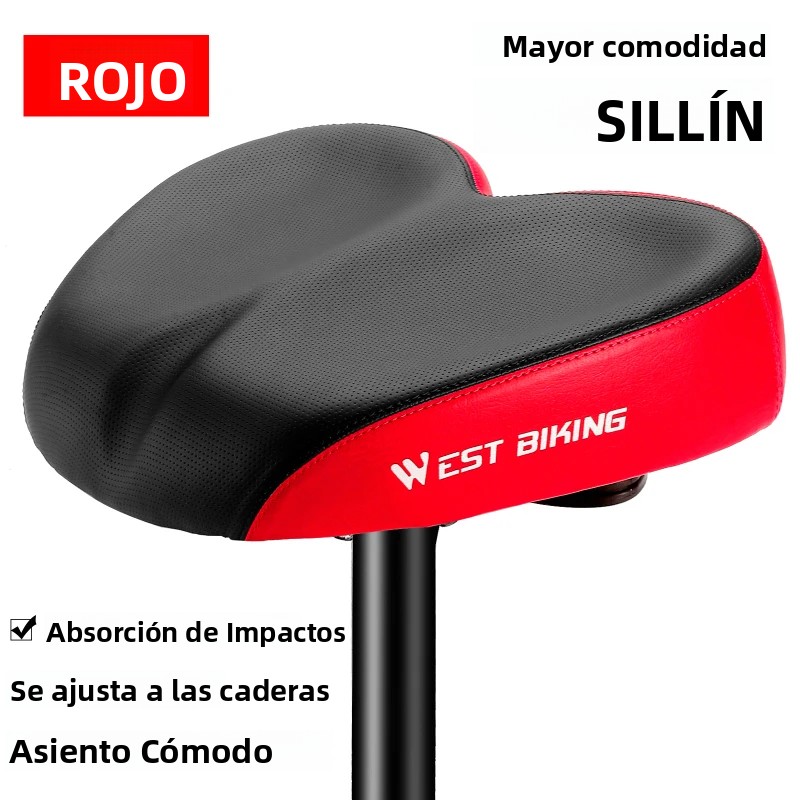 TK Sillín De Bicicleta WEST BIKING Para Ciclismo Urbanos Absorción De Choque Doble Cómodo Y Duradero Adecuado Para MTB Y Carretera