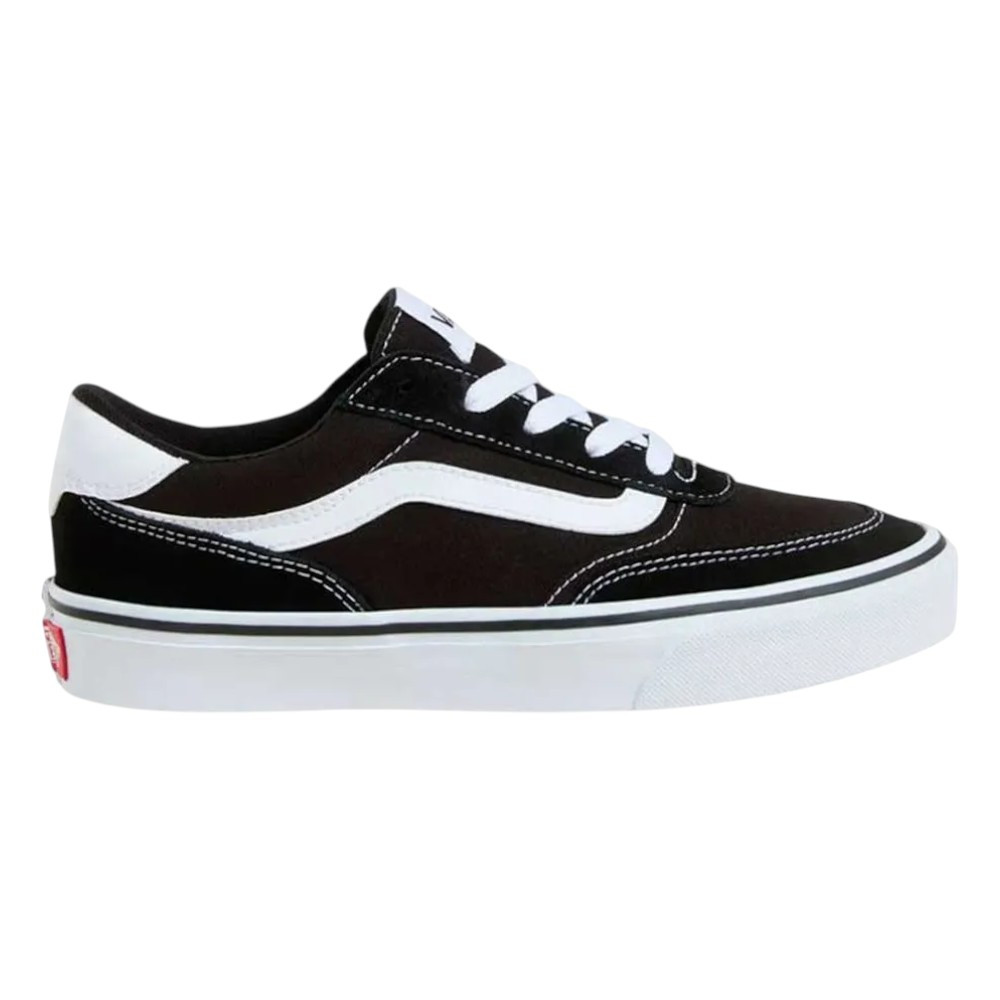 Zapatillas Vans Brooklyn Ls Suede Canvas Negro Blanco Vn000D7Ubzw1 Sneaker Casual Mujer