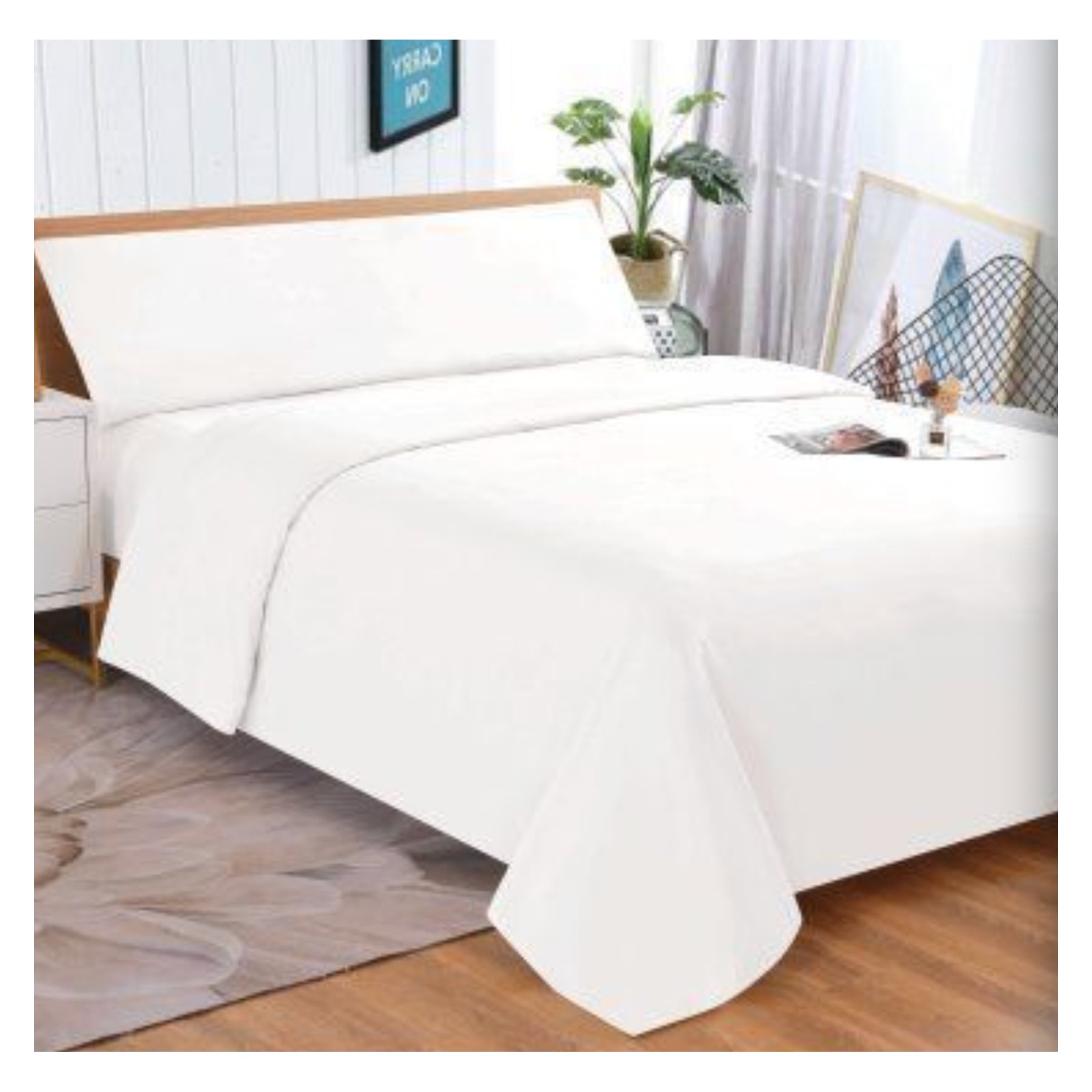 AYU SHOP Juego de Sábanas 3 a 4 Piezas Liso, 100% Poliéster, con Sábana Bajera Ajustable, Encimera y Fundas de Almohada, Suave y Transpirable, Disponible en Varios Colores, Ideal para Dormitorio. Camas de 90/105/135/150/180cm.