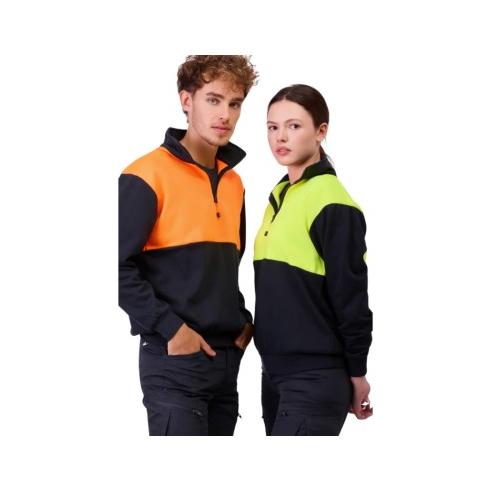 Sudadera de Seguridad con Cuello Alto y Media Cremallera