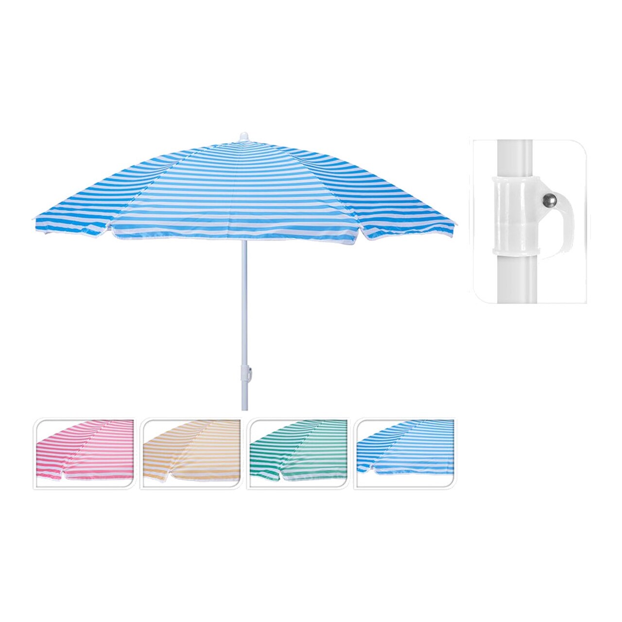 Sombrilla De Playa De Rayas Upf 30 y 150X160cm 81183