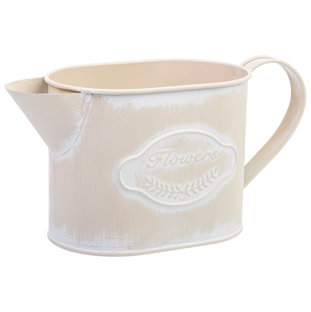 Wonderlust Deco - Regadera de metal blanca 20,5x8,5x105/11h cm Blanco 20,5x8,5x105/11h cm