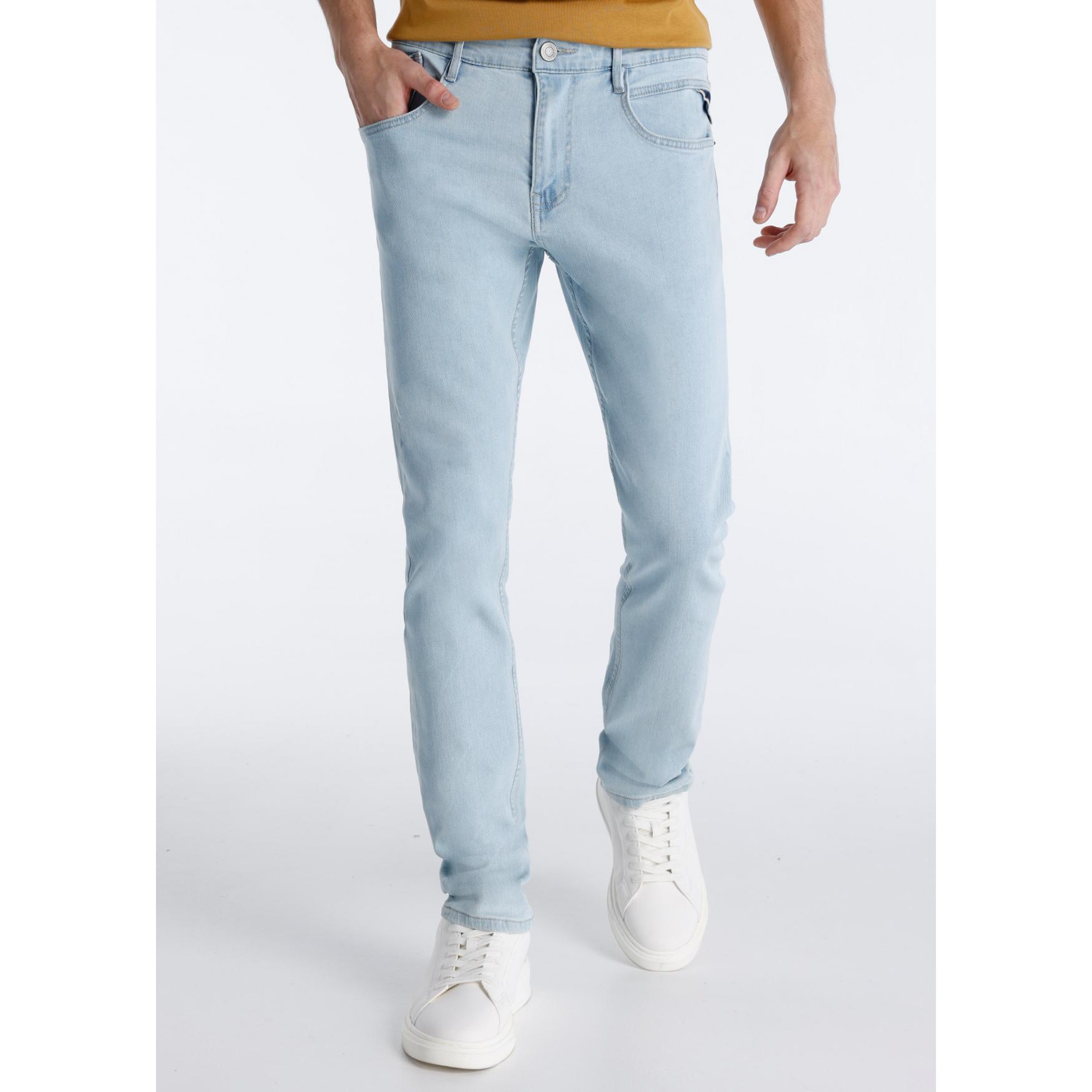 SIX VALVES - Jeans Slim Light Blue Wash - Tallaje en Pulgadas- Tallaje en Pulgadas