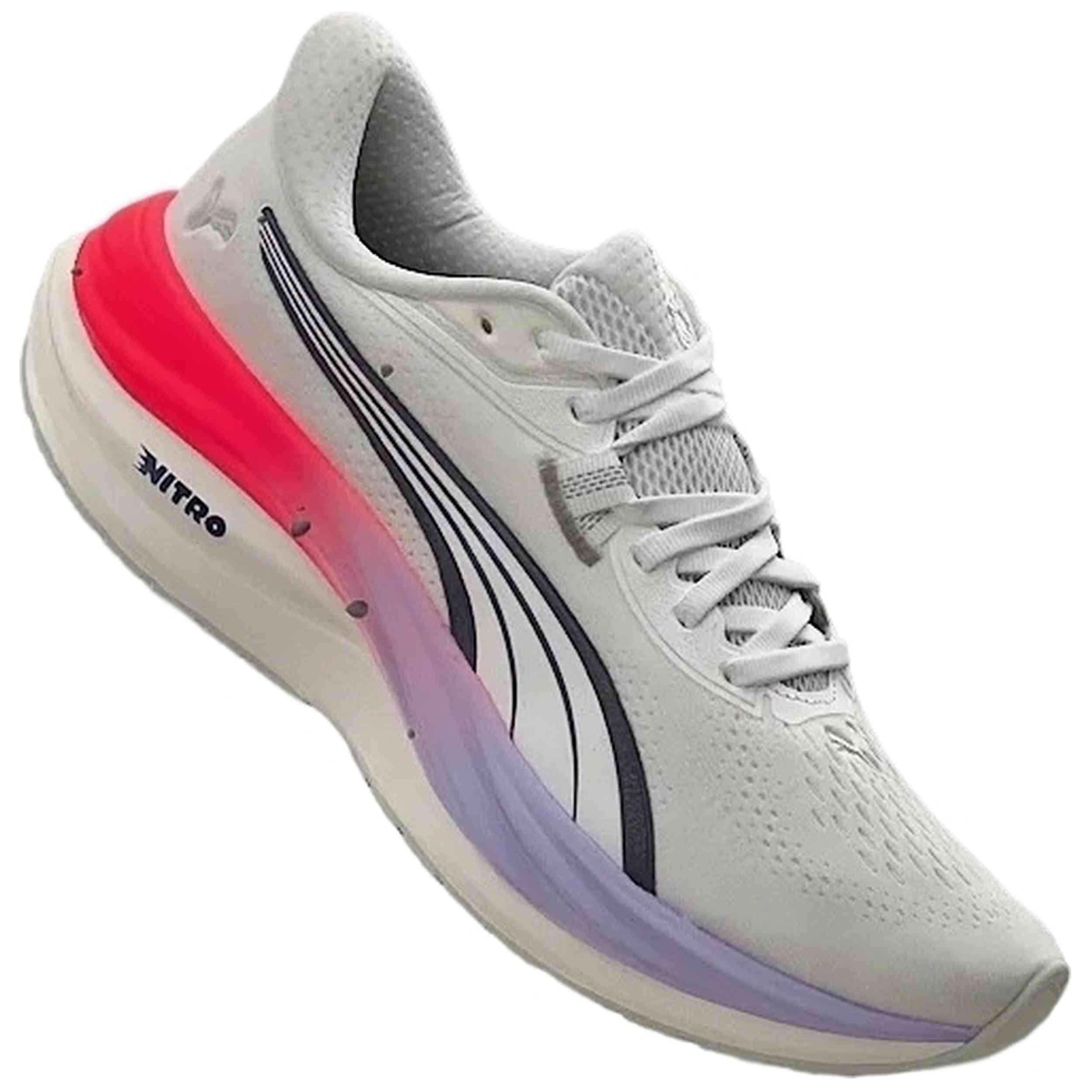 Zapatillas De Running Puma modelo Electrify NITRO 5 "PUMA White-Ultra Red-Light Lavender" para Mujer en color Blanco