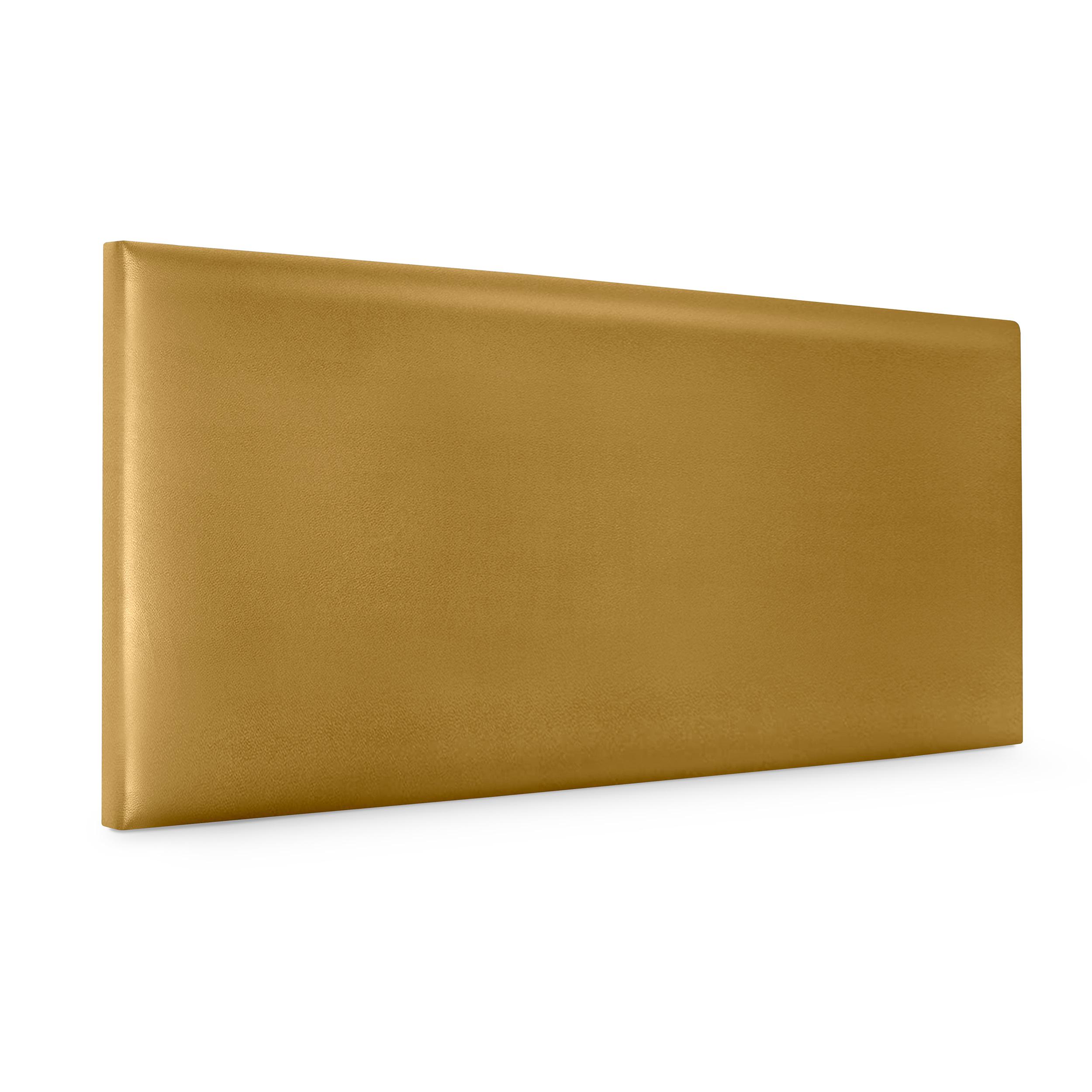 DHOME Cabecero de Polipiel o Tela AQUALINE Liso Cabeceros Cabezal Tapizado Cama Lujo (Dorado Polipiel)
