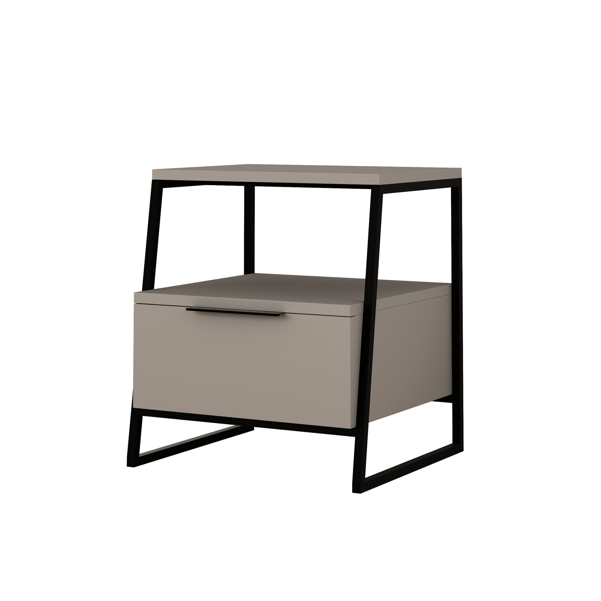 Habitat y Jardin - Mesita de noche de madera <<Pal>> - 45 x 40 x 50 cm - Moka claro