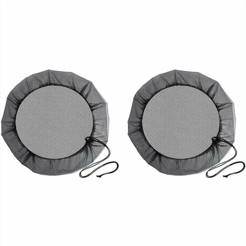 CA Red para barril de lluvia de 80 cm de diámetro, 2 piezas de red protectora con cordón, cubierta antimosquitos y antianimales para colector de agua de lluvia