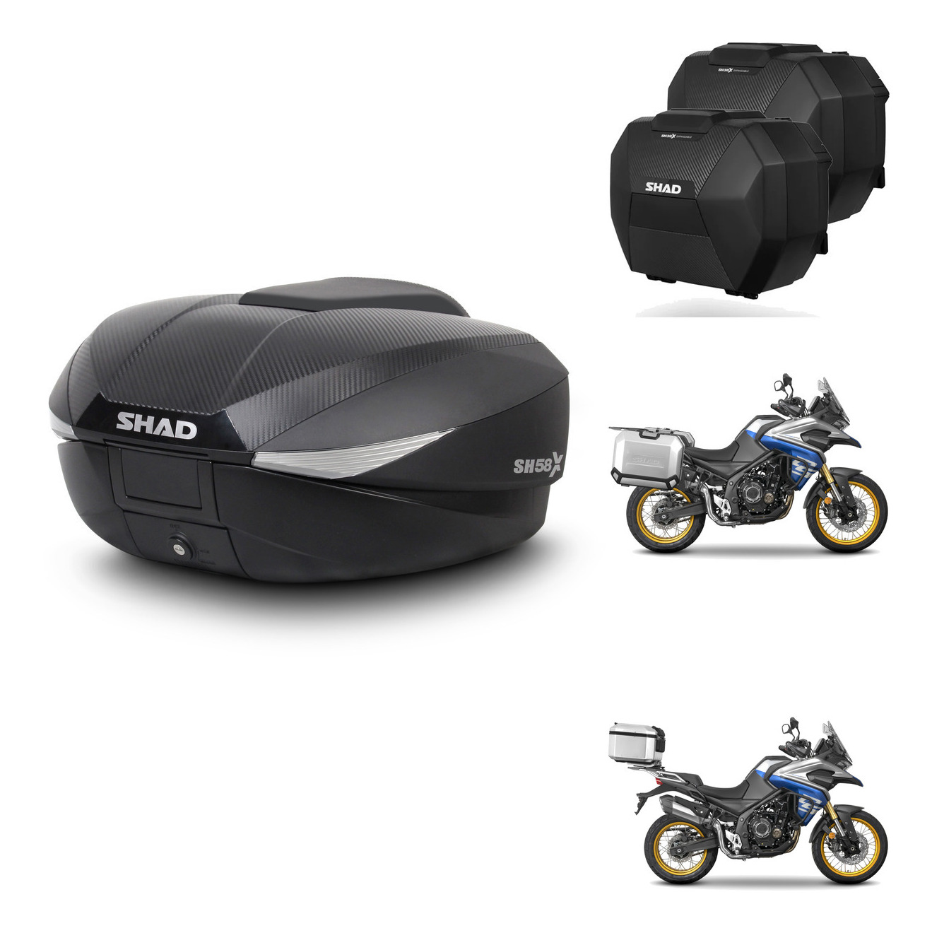 Maletas Sh38x Carbon + Herraje Baul + He KIT-578749